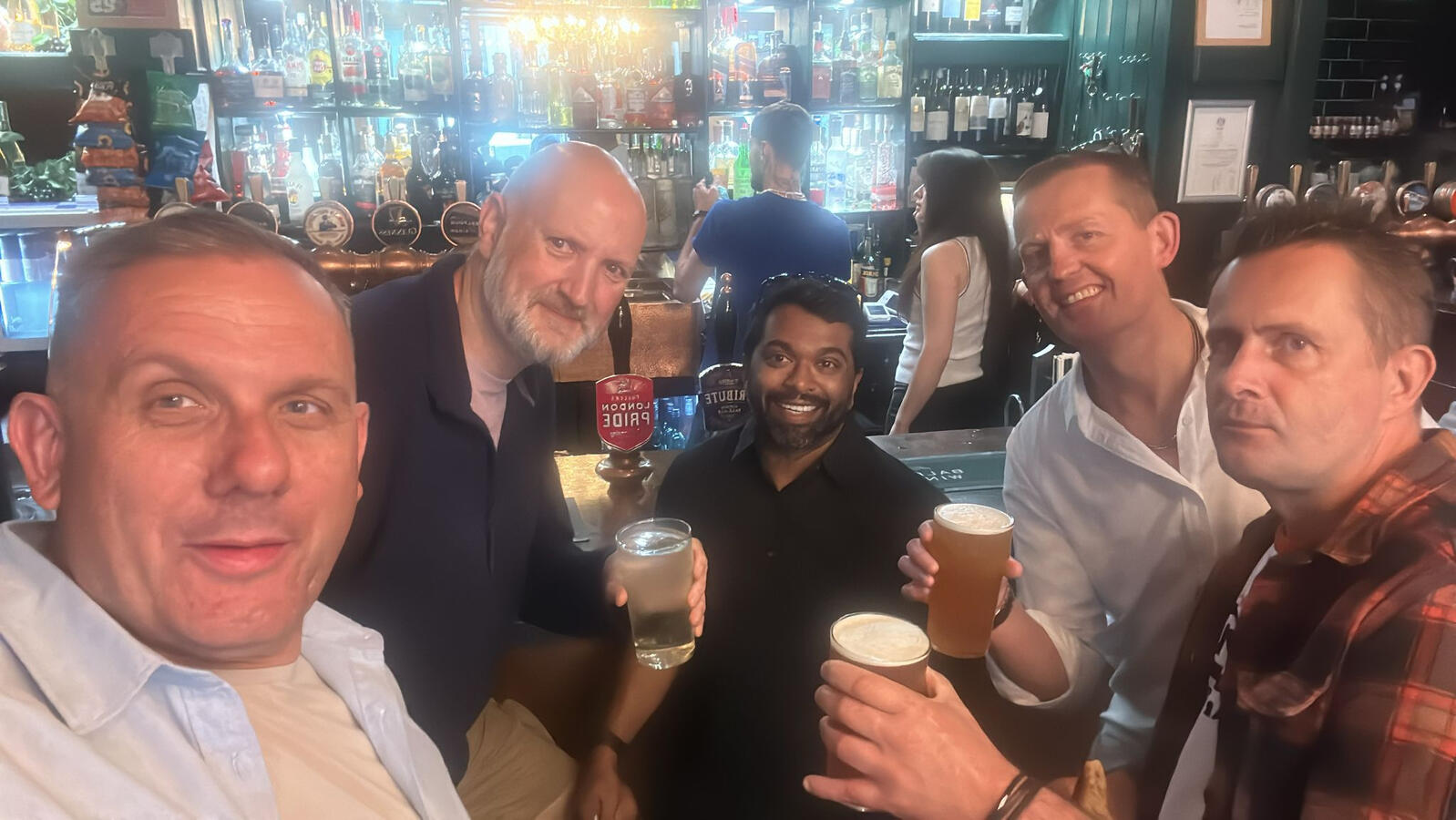 The other team taking a break